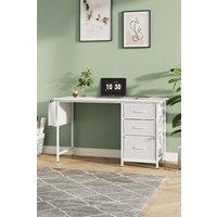 Multipurpose White Metal Frame Computer Desk for Home Office