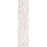Kukoon Beige Aztec Distressed Hallway Runner Rug Non Slip & Washable in Light Beige | Size: 60 cm x 240 cm