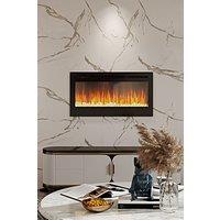 Living and Home 40 Inch Electric Fireplace Recessed in Black