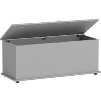 HOMCOM Storage Chest With Lid, 113L Storage Box in Grey
