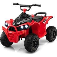 Gymax Battery-Powered Ride On Vehicle 4-Wheel Kids Car With Lights & Sounds in Red
