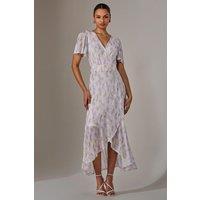 Jolie Moi Women's Wrap Midaxi Dress in Dark Navy | Size: 12