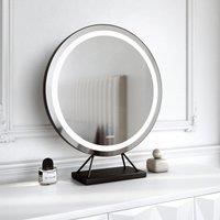 CARME HOME Lillia Black Frameless Touch Sensor LED Light Mirror