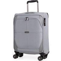 Gino Ferrari Omis Premium 22 Lightweight Soft Shell Suitcase Wheels Cabin Luggage in Grey | Size: Small