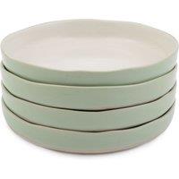 Jamie Oliver Big Love Dishy Bowls, Stoneware, Set of 4, Green, 22cm in Green | Size: 4 Pack