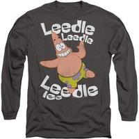 Spongebob Men's Singing Patrick Long Sleeve T Shirt-Charcoal in Charcoal | Size: 2XL