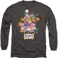 Rugrats Men's Chair Long Sleeve T Shirt-Charcoal in Charcoal | Size: XL