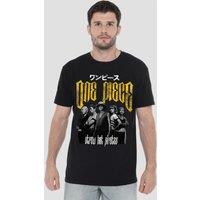 Netflix Men's One Piece Group Shot Anime Band T-Shirt, Black | Size: 3XL