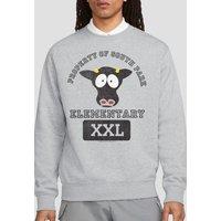 South Park Men's Cows Crew Sweatshirt, Athletic Heather in Light Grey | Size: Medium