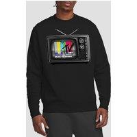 MTV Men's Tv Crew Sweatshirt, Black | Size: 2XL