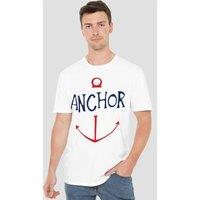 Netflix Men's One Piece Sketch Anchor Simple T-Shirt, White | Size: XL