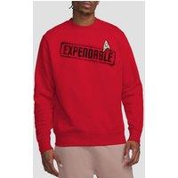 Star Trek Men's Expendable Crew Sweatshirt, Red | Size: Small