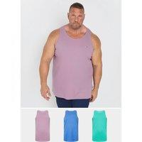 BadRhino Men's Mens 3 Pack Vests in Purple | Size: 4XL