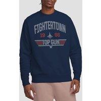TOP GUN Men's The Fightertown Unisex Crew Sweatshirt, Navy | Size: Small