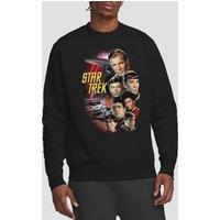 Star Trek Men's St Original The Classic Crew Crew Sweatshirt, Black | Size: 2XL