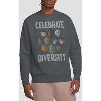 Star Trek Men's The Celebrate Diversity Crew Sweatshirt, Charcoal | Size: 2XL