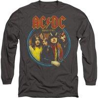 AC/DC Men's ACDC Highway To Hell Long Sleeve T Shirt-Charcoal in Charcoal | Size: Small