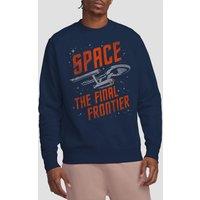 Star Trek Men's Space Travel Crew Sweatshirt, Navy | Size: Large