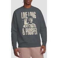 Star Trek Men's Prosper Crew Sweatshirt, Charcoal | Size: Small