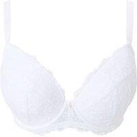 Ann Summers Women's Bridal Sexy Lace Padded Balcony Bra in White | Size: 32C