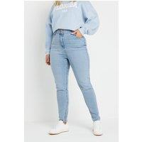 Yours Women's Stretch Skinny Ava Jeans in Light Blue | Size: 26S