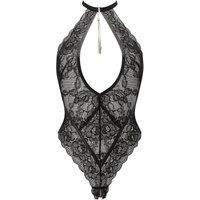 Ann Summers Women's Fascinate Crotchless Body in Black | Size: Medium