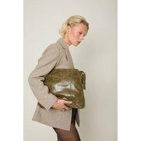 Madein Women's Oversized Pressed Olive Pia Tote Bag