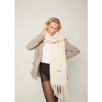 Madein Women's Boucle Knit Hanna Tassel Blanket Scarf in Cream