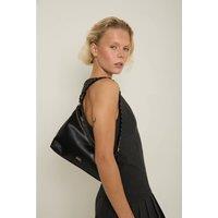 Madein Women's Asymmetric Braided Gia Shoulder Bag in Black