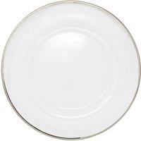 Neel Blue 33cm Charger Plates Clear Glass with Trim with Diamante & Pearl Flower Design in Silver