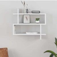 Decortie Paralel' Wall Mounted Modern Bookcase Display Unit 70cm in White | Size: 1 Pack