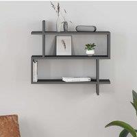 Decortie Paralel' Wall Mounted Modern Bookcase Display Unit 70cm in Dark Grey | Size: 1 Pack