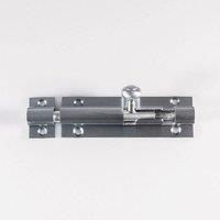 Loops Straight Barrel Surface Mounted Door Bolt Lock 102 x 32mm Satin Chrome