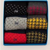 Oswin Hyde Men's Pure Dapper 6-Pack Cotton Socks