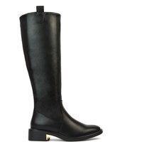 XY London Women's 'Prince' Winter Flat Knee High Boots With Inside Zip in Black | Size: 3