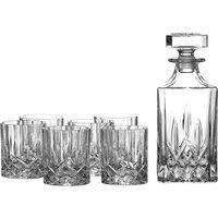 Royal Doulton Seasons Crystal Decanter & 6 Tumbler Glasses Set in Clear
