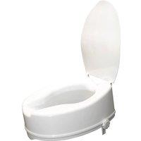 Loops Ergonomic Raised Plastic Toilet Seat with Lid - 6 Inch Height - Easy Install