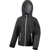 Result Core TX Performance Hooded Soft Shell Jacket in Black | Size: 5-6 Years