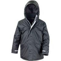 Result Core Plain Black Parka | Size: 7-8 Years