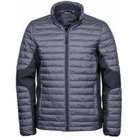 TEE JAYS Men's Teejays Padded Full Zip Crossover Jacket in Pale Grey | Size: XL