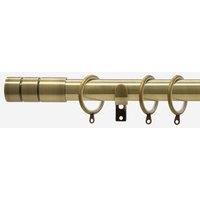 New Edge Blinds Antqiue Brass 28mm Barrel Fixed Length Metal Curtain Pole in Bronze | Size: 420 cm