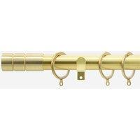 New Edge Blinds Brushed Gold 28mm Barrel Fixed Length Metal Curtain Pole | Size: 280 cm