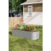 Medium Flower Bed Galvanized Steel Plant Raised Garden Bed