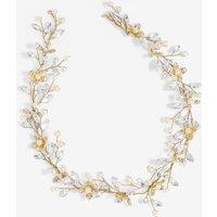 Jon Richard Women's Gold Plated Pearl & Crystal Floral Hair Vine