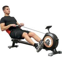 SPORTNOW 16-Level Magnetic Rowing Machine w/ LCD Monitor, Black