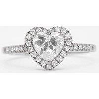 MUCHV Women's Sterling Silver Promise Ring - Heart Jewellery | Size: Small