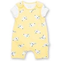 Kite Baby Koala Time Organic Cotton Dungaree Set in Yellow | Size: 9-12 m