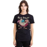 Paramount Home Entertainment Men's Ren & Stimpy Two Of A Kind T-Shirt, Black | Size: XL