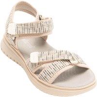 IVACHY Women's Comfortable walking sandals -Advance rebounce technology- Velcro adjustable shoes in Beige | Size: 4
