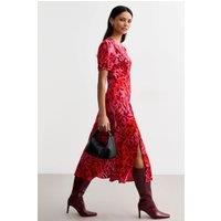 Cutie London Women's Short Sleeve Maxi Dress in Red | Size: 8